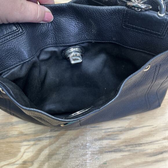 Coach Penelope Carryall Satchel Black Pebbled Leather Shoulder Bag F16532 - Picture 10 of 16